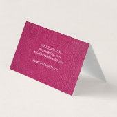 Cityscape Real Estate Agent | Roze leder Visitekaartje (Achterkant)