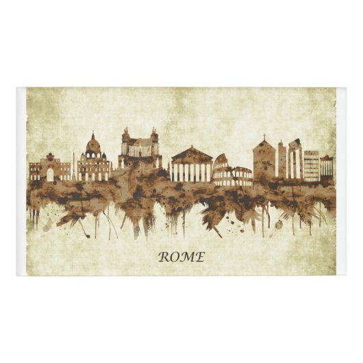 Cityscape Rome Italië Naambadge (Voorkant)