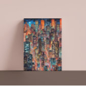 Cityscape 's nachts Canvas Print