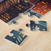 Cityscape 's nachts puzzel (Zijkant)