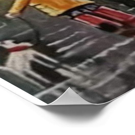 Cityscape schilderij poster (Hoek)