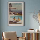 Cityscape Serenity: een droom uit het midden van d Poster