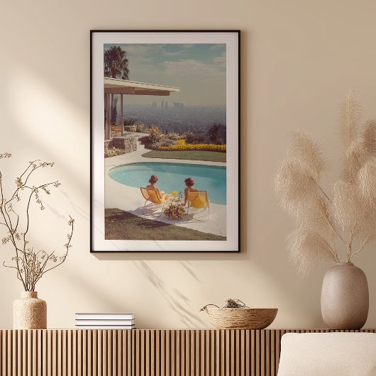 Cityscape Serenity: een droom uit het midden van d Poster