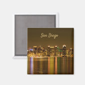 Cityscape Skyline Night California San Diego Magneet (Voorkant / Achterkant)