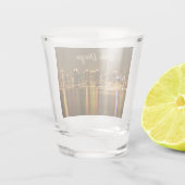Cityscape Skyline Night California San Diego Shot Glas (Achterkant)