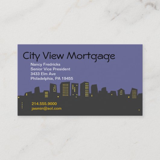 CITYSCAPE SKYLINE-Visitekaartje Visitekaartje (Voorkant)
