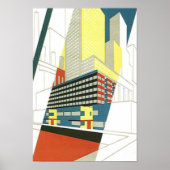 Cityscape Skyscrapers Concrete architectuur Poster (Voorkant)