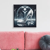 CityScape, stiletto's en diamanten Canvas Afdruk (Insitu (Woonkamer))