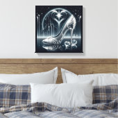 CityScape, stiletto's en diamanten Canvas Afdruk (Insitu (Slaapkamer))