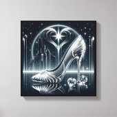 CityScape, stiletto's en diamanten Canvas Afdruk (Voorkant)