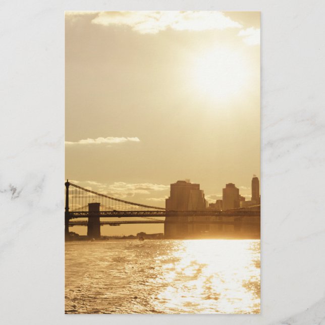 Cityscape Sunset over de New York Skyline (Voorkant)