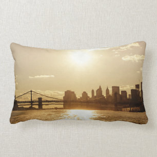 Cityscape Sunset over de New York Skyline Kussen