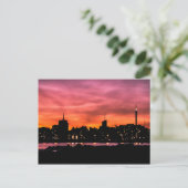 Cityscape Sunset Scene, Montevideo, Uruguay Briefkaart (Staand voorkant)