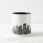Cityscape Tweekleurige Koffiemok (Center)