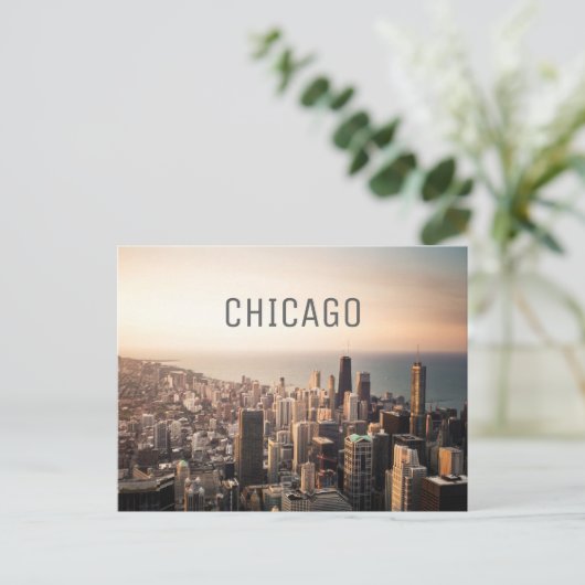 Cityscape van Chicago Briefkaart (Staand voorkant)