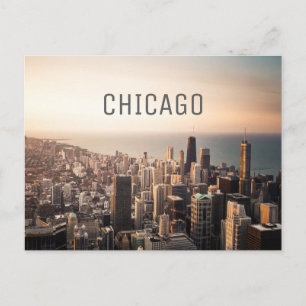 Cityscape van Chicago Briefkaart