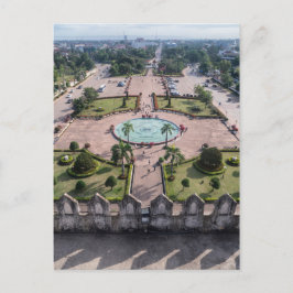 Cityscape, Victory Monument Courtyard, Vientiane Briefkaart