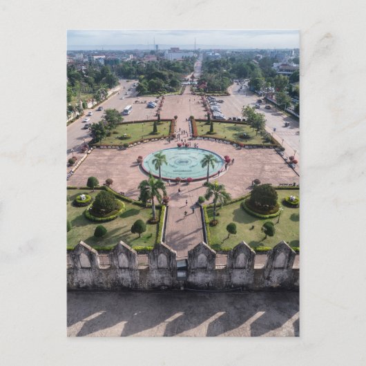 Cityscape, Victory Monument Courtyard, Vientiane Briefkaart (Voorkant)