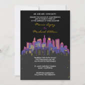 CITYSCAPE Wedding Invitation Invite Kaart (Voorkant)