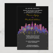 CITYSCAPE Wedding Invitation Invite Kaart (Voorkant / Achterkant)