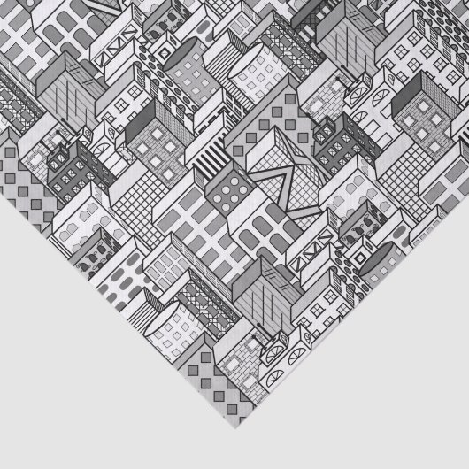 Cityscape & White Vector Tissuepapier (Detail)