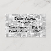 Cityscape & White Vector Visitekaartje (Achterkant)