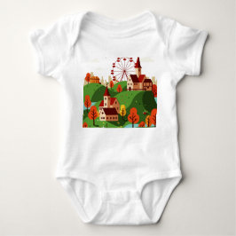 Cityscape with Ferris wheel Romper