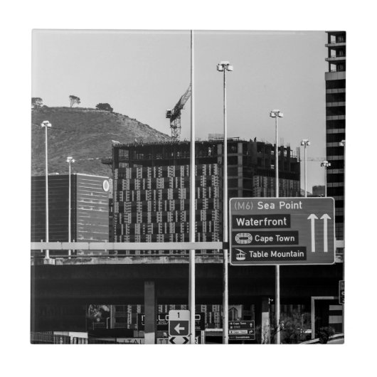 Cityscape Zuid-Afrika in Kaapstad Tegeltje (Voorkant)