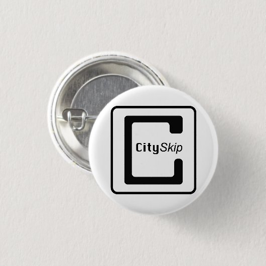 CitySkip Buttonnen Ronde Button 3,2 Cm (Voorkant /achterkant)
