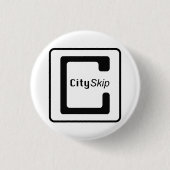 CitySkip Buttonnen Ronde Button 3,2 Cm (Voorkant)