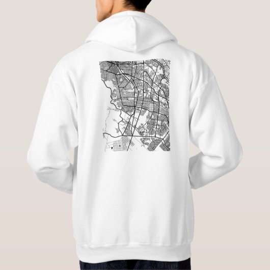 Ciudad Juárez Mexico Map Hoodie (Achterkant)