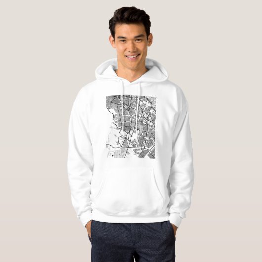 Ciudad Juárez Mexico Map Hoodie (Voorkant volledig)