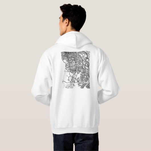 Ciudad Juárez Mexico Map Hoodie (Achterkant volledig)