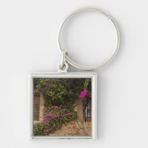 Ciudad Monumental, met bloemen bedekte gebouwen Sleutelhanger