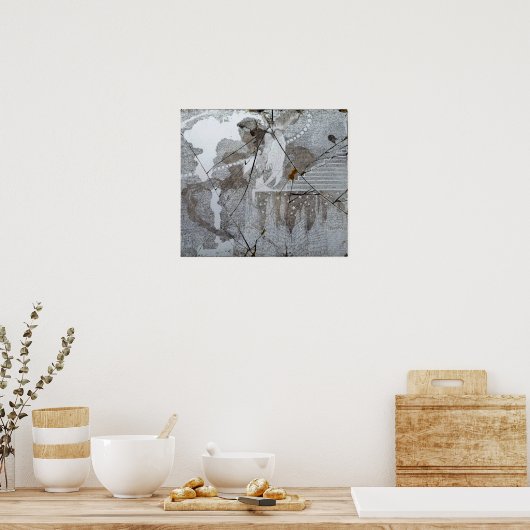 Ciurlionis - De meegeleverde glazen matrix 1908 Poster (Keuken)