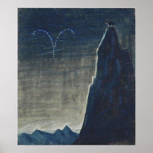 Ciurlionis - Sun passeert Aries 1906 Poster (Voorkant)
