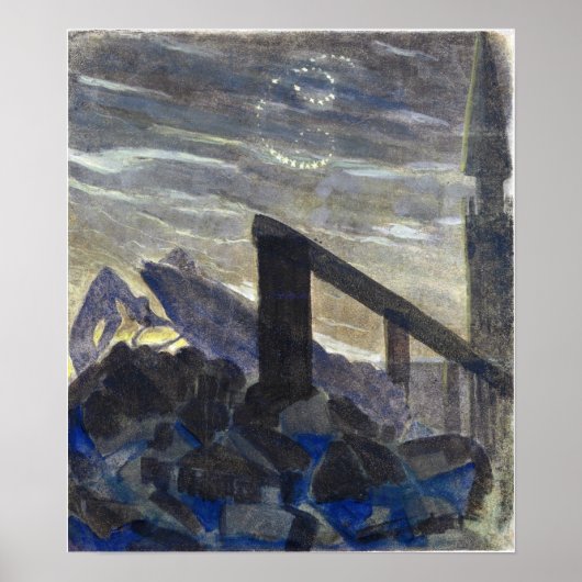 Ciurlionis - Sun passeert kanker 1906 Poster (Voorkant)