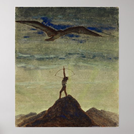 Ciurlionis - Zon gaat door Boogschutter 1906 Poster (Voorkant)