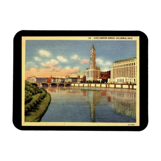 Civic Center, Columbus, Vintage Ohio Magneet (Horizontaal)