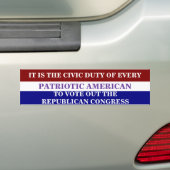 CIVIC DUTY Bumpersticker (Op auto)