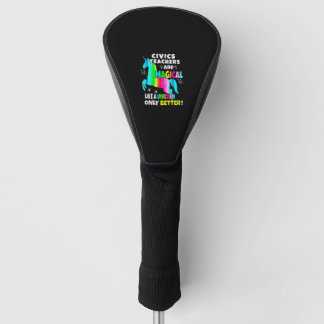 Civics leraren zijn magisch als een eenhoorn Civic Golfheadcover