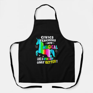 Civics leraren zijn magisch als een eenhoorn Civic Schort