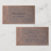 civiel ingenieur  genaaid leer visitekaartje (Voorkant / Achterkant)