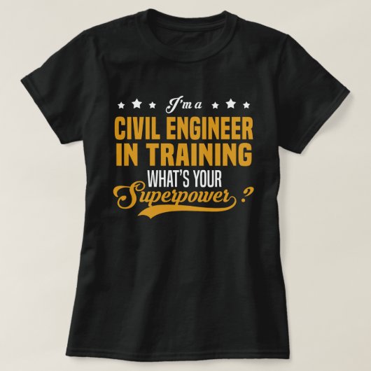Civiel ingenieur in opleiding t-shirt (Design voorkant)
