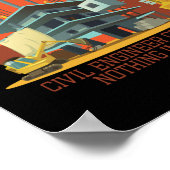 civiel ingenieur met een diploma dat niets onmogel poster (Hoek)