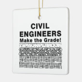 Civiel ingenieurs halen de graad keramisch ornament (Links)