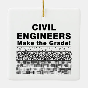 Civiel ingenieurs halen de graad keramisch ornament
