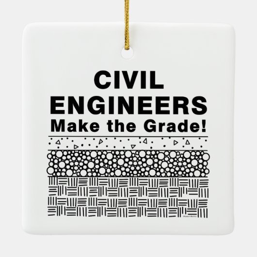 Civiel ingenieurs halen de graad keramisch ornament (Achterkant)