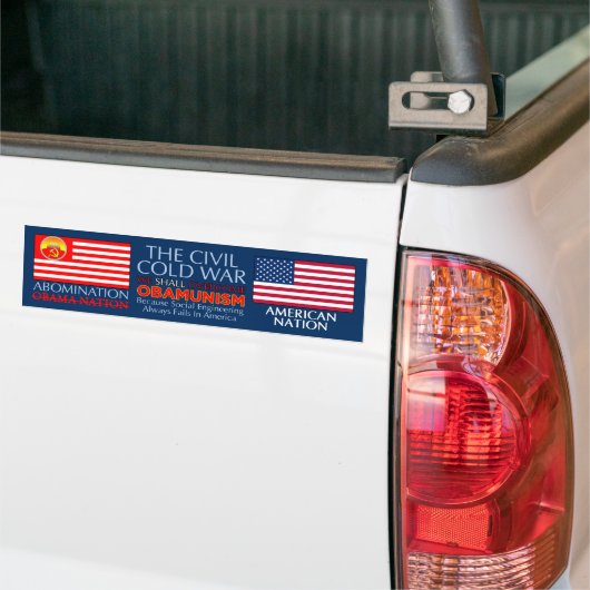 Civiel koude oorlog - Overwinning Obamunisme Bumpe Bumpersticker (Op Truck)