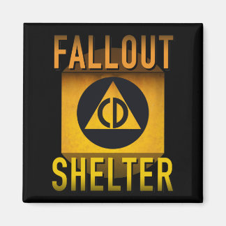 Civiele Bescherming Fallout Shelter Atomic Age Gru Magneet
